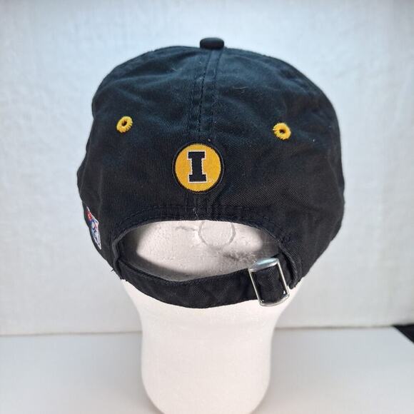 Iowa Hawkeyes NCAA Black Adjustable Strapback Dad Hat Cap The Game - Picture 4 of 9